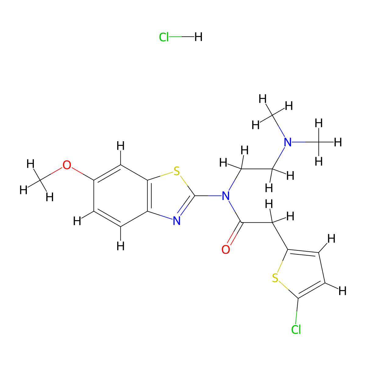 2-(5-chlorothiophen-2-yl)-N-(2-(dimethylamino)ethyl)-N-(6-methoxybenzo[d]thiazol-2-yl)acetamide hydrochloride molecular structure, CAS 1329953-76-5