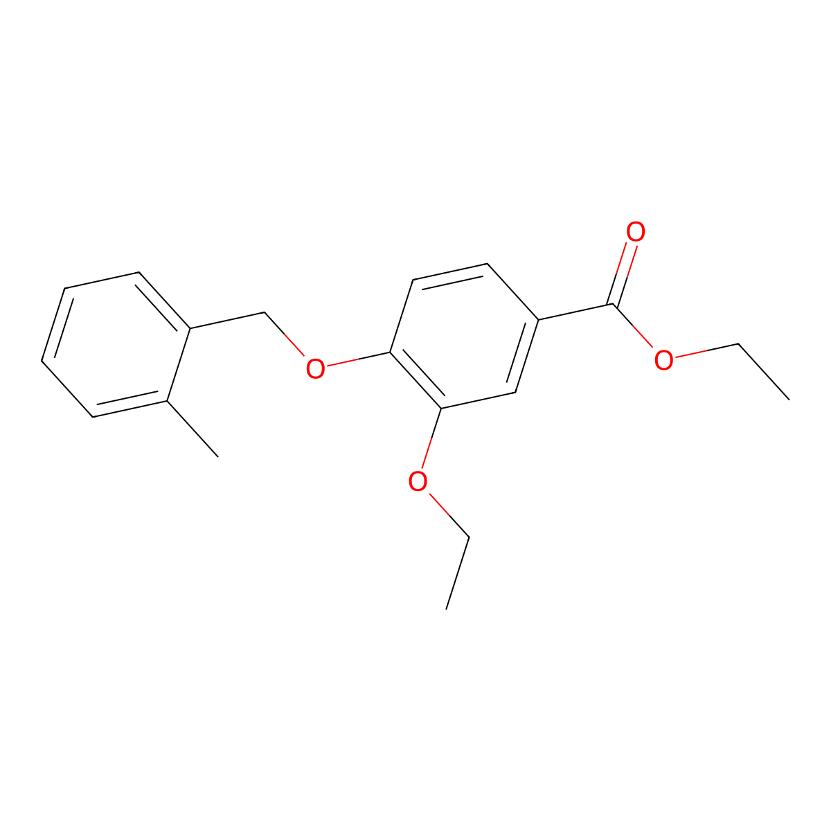 Ethyl 3-ethoxy-4-[(2-methylbenzyl)oxy]benzoate molecular structure, CAS 1329957-61-0