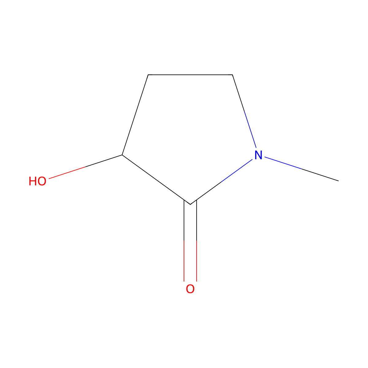 3-Hydroxy-1-methylpyrrolidin-2-one molecular structure, CAS 132996-63-5