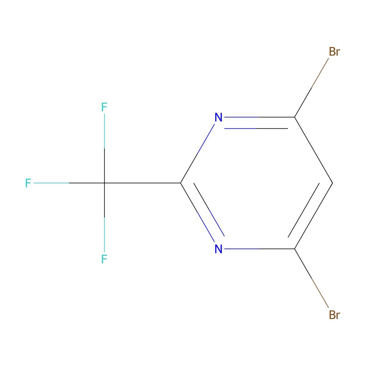 4,6-Dibromo-2-(trifluoromethyl)pyrimidine molecular structure, CAS 1329969-53-0
