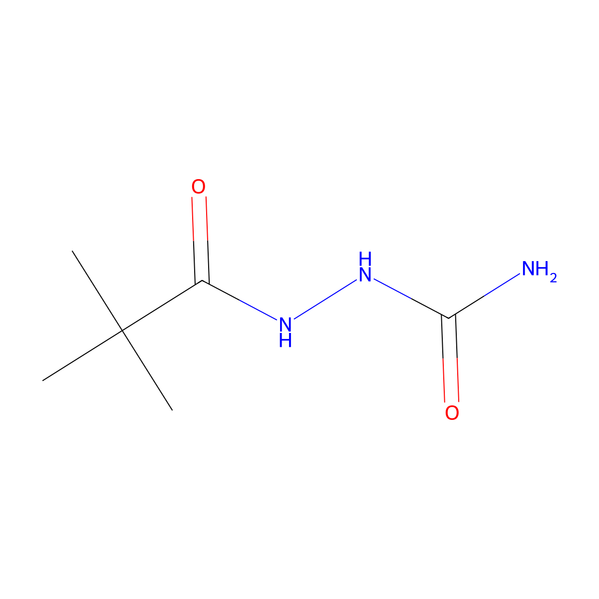 Trimethylacetylsemicarbazide molecular structure, CAS 132997-21-8