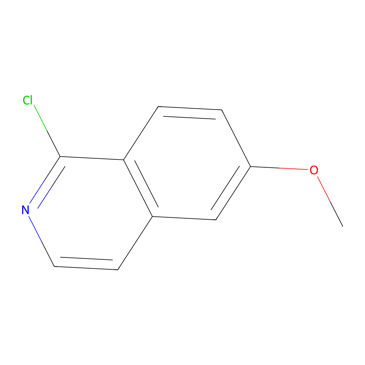 1-Chloro-6-methoxyisoquinoline molecular structure, CAS 132997-77-4