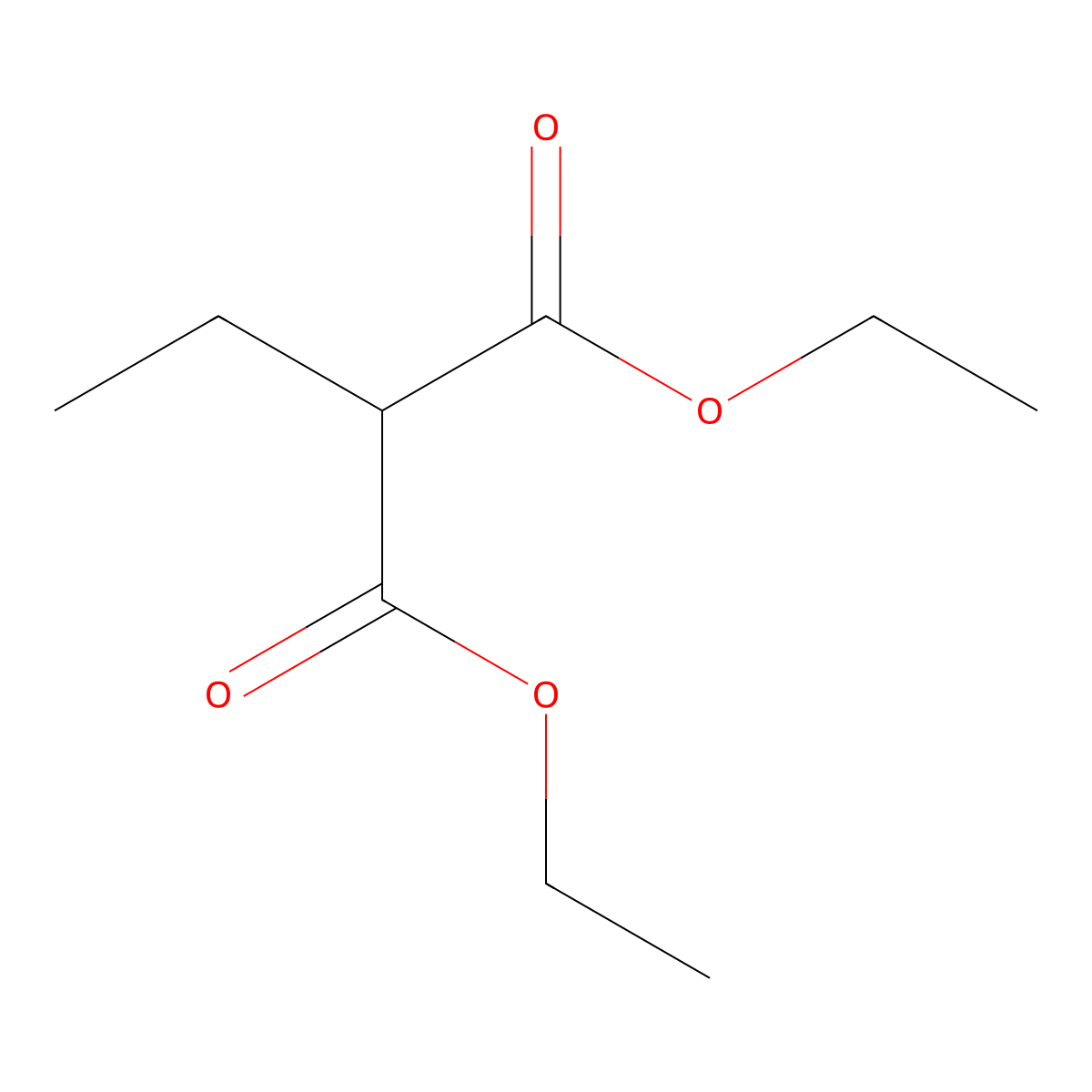 Diethyl ethylmalonate molecular structure, CAS 133-13-1