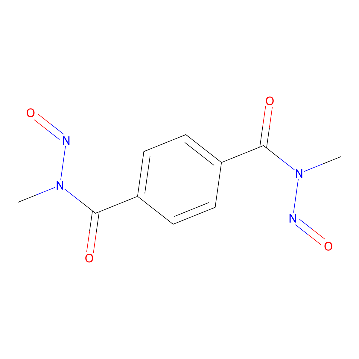 N,N'-dimethyl-N,N'-dinitrosoterephthalamide molecular structure, CAS 133-55-1