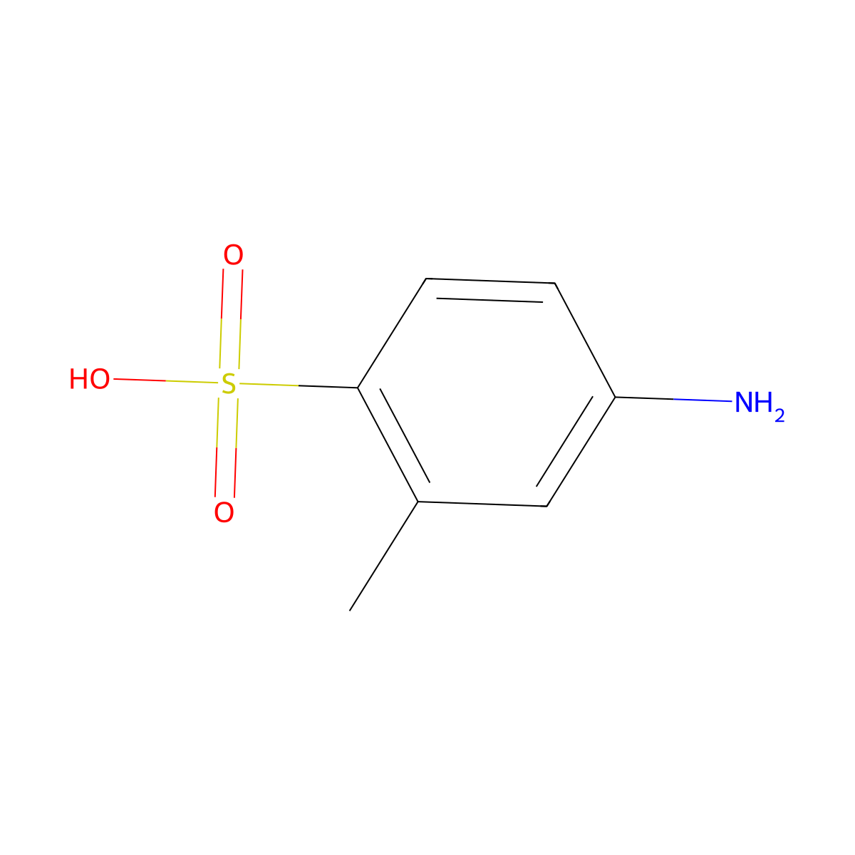 5-Aminotoluene-2-sulphonic acid molecular structure, CAS 133-78-8