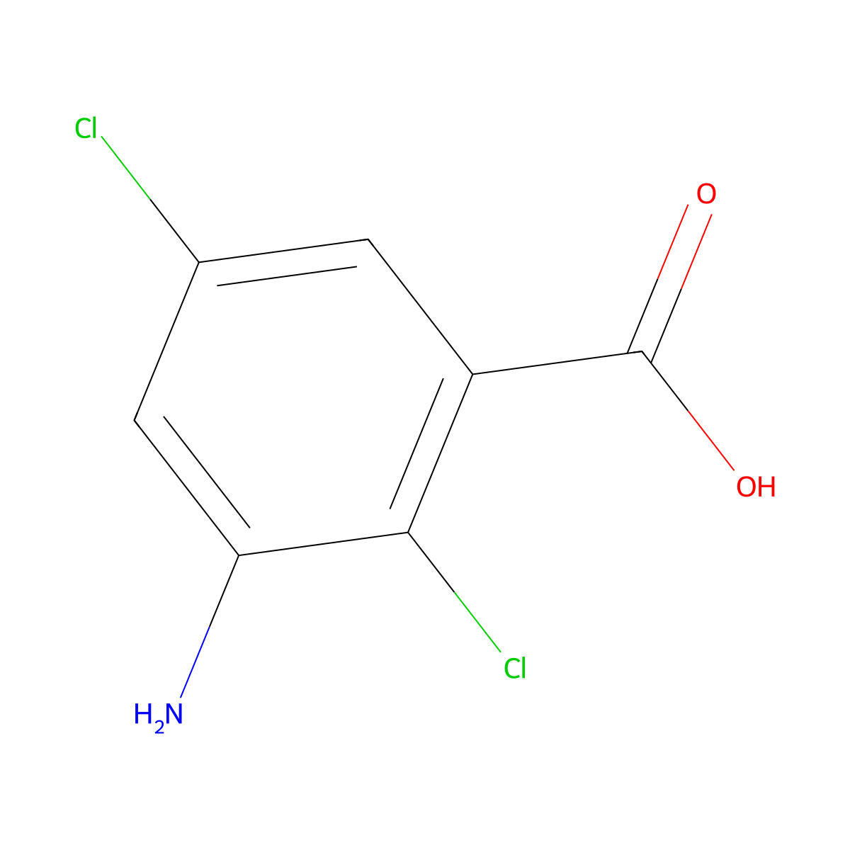Chloramben molecular structure, CAS 133-90-4