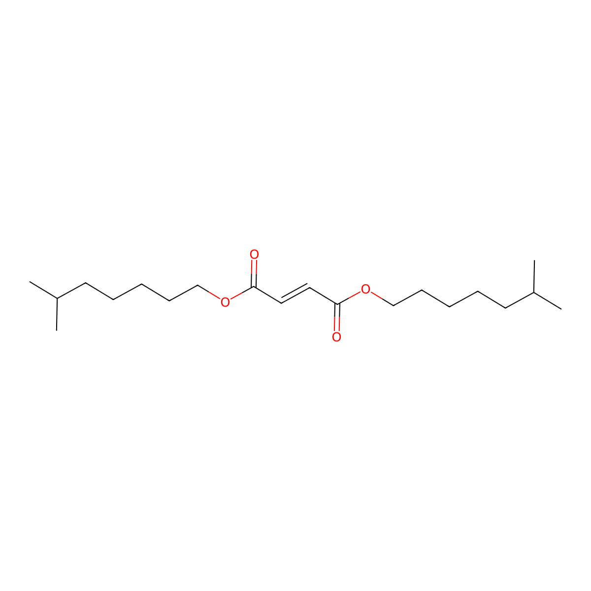 Diisooctyl maleate molecular structure, CAS 1330-76-3