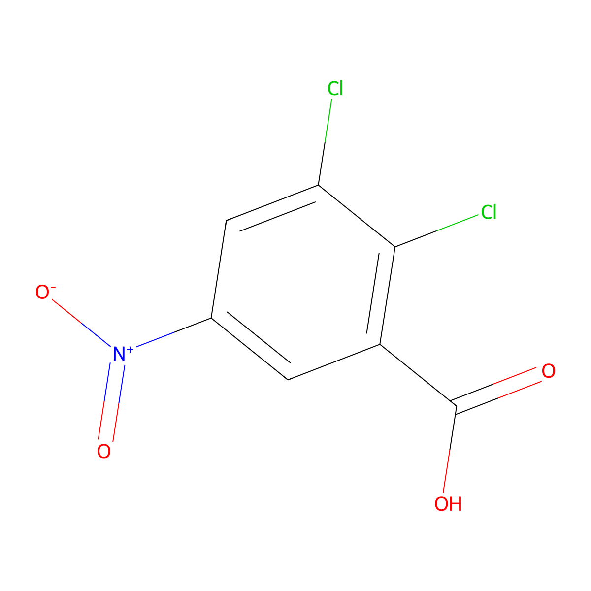 2,3-Dichloro-5-nitrobenzoic acid molecular structure, CAS 13300-61-3