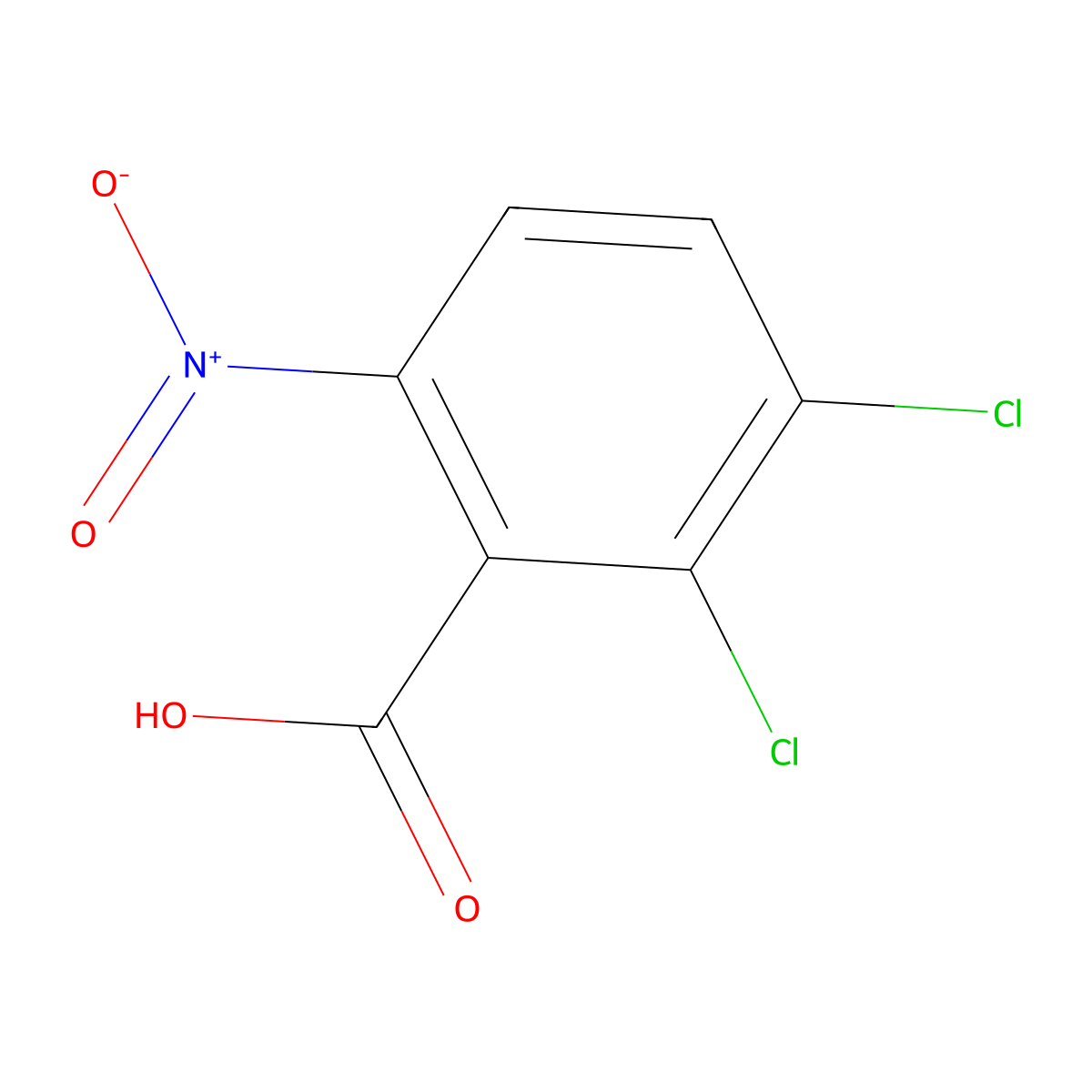 2,3-Dichloro-6-nitrobenzoic acid molecular structure, CAS 13300-62-4