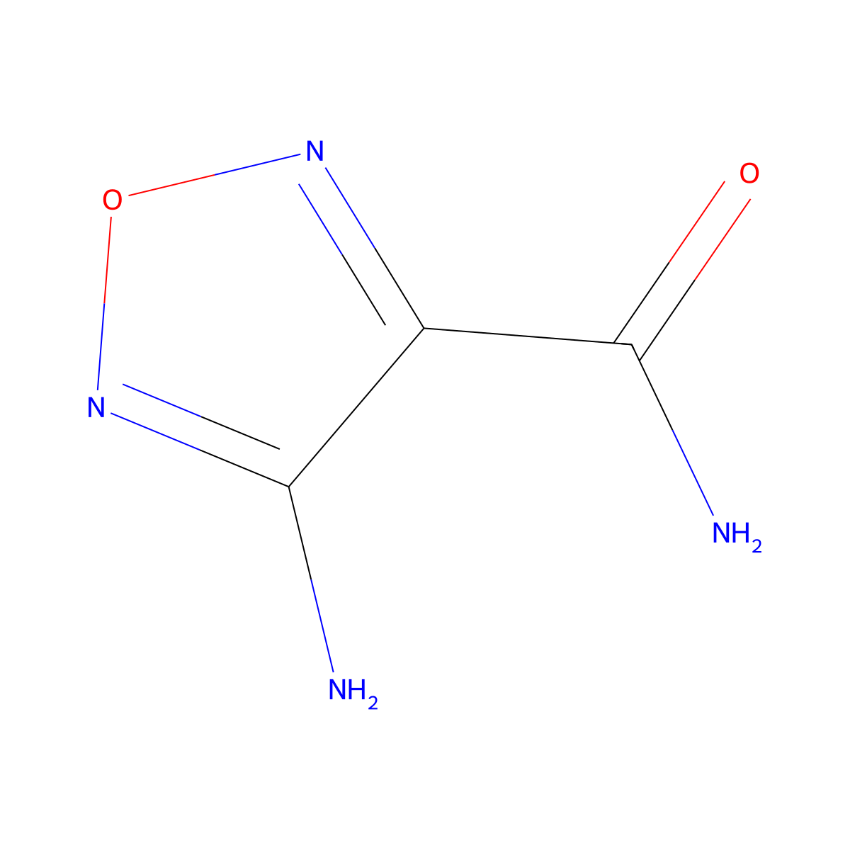 4-Amino-1,2,5-oxadiazole-3-carboxamide molecular structure, CAS 13300-88-4