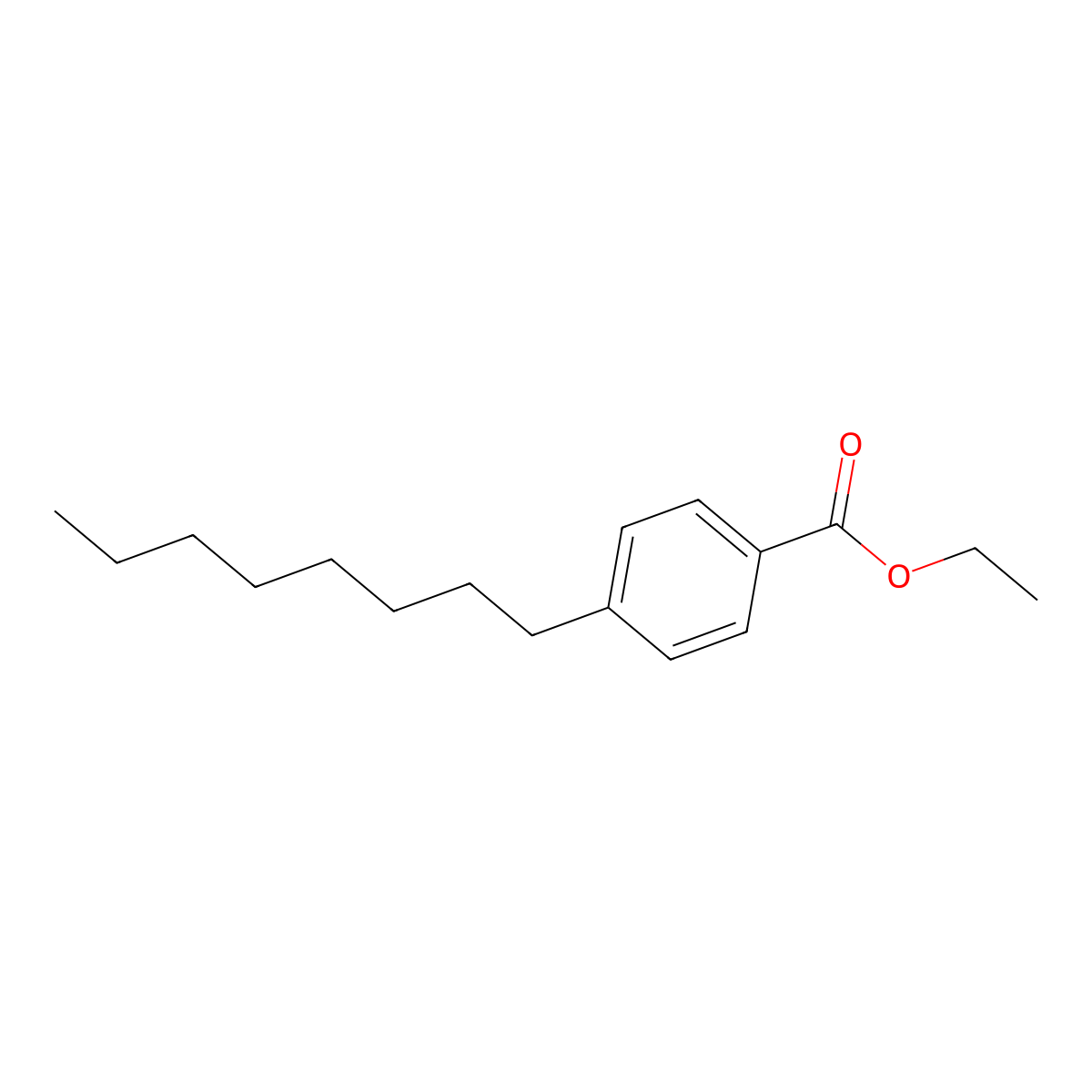 Ethyl 4-octylbenzoate molecular structure, CAS 133002-71-8