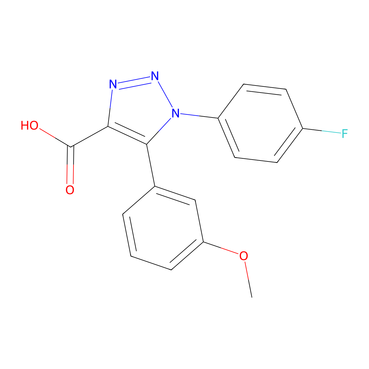 1-(4-fluorophenyl)-5-(3-methoxyphenyl)-1H-1,2,3-triazole-4-carboxylic acid molecular structure, CAS 1330024-76-4