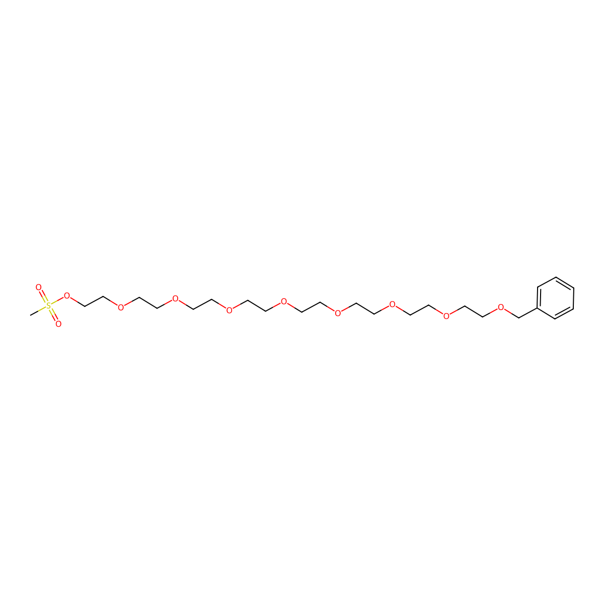 Benzyl-PEG8-Ms molecular structure, CAS 1330059-91-0