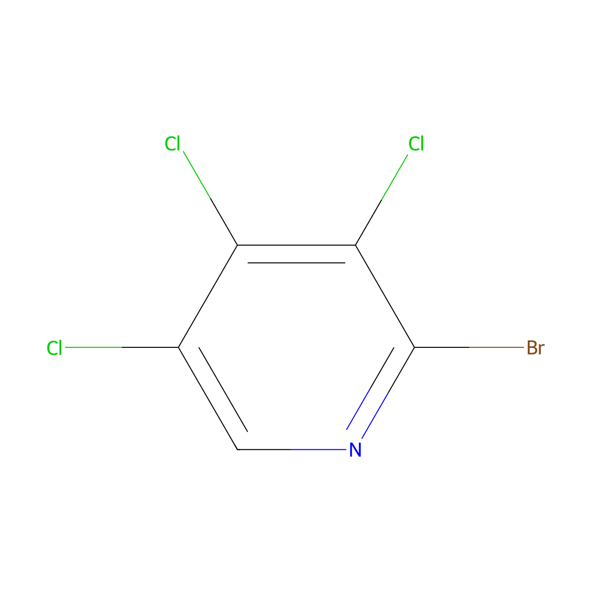 2-Bromo-3,4,5-trichloropyridine molecular structure, CAS 1330061-11-4