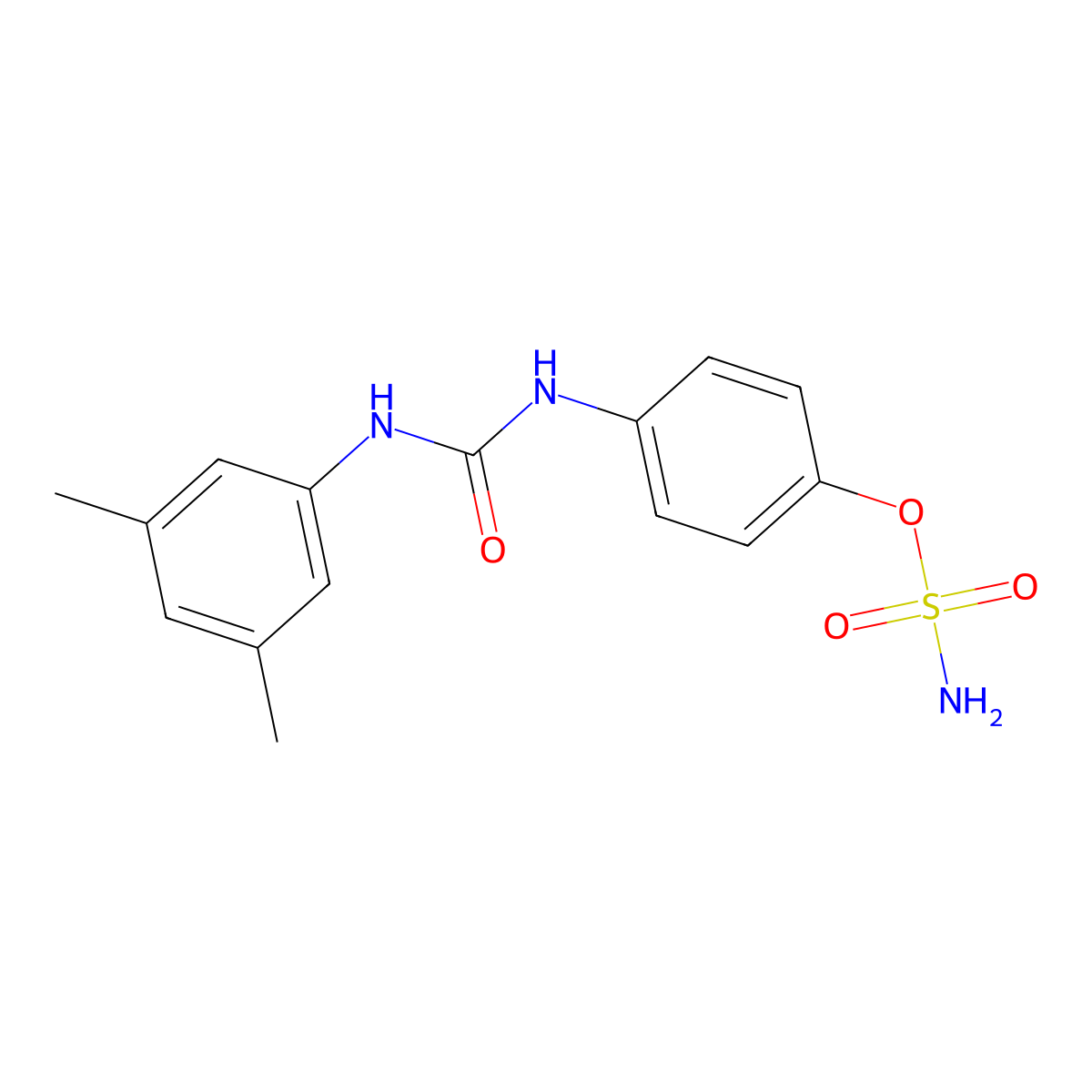 4-Ureidophenyl sulfamate ring derivative 3p molecular structure, CAS 1330061-67-0