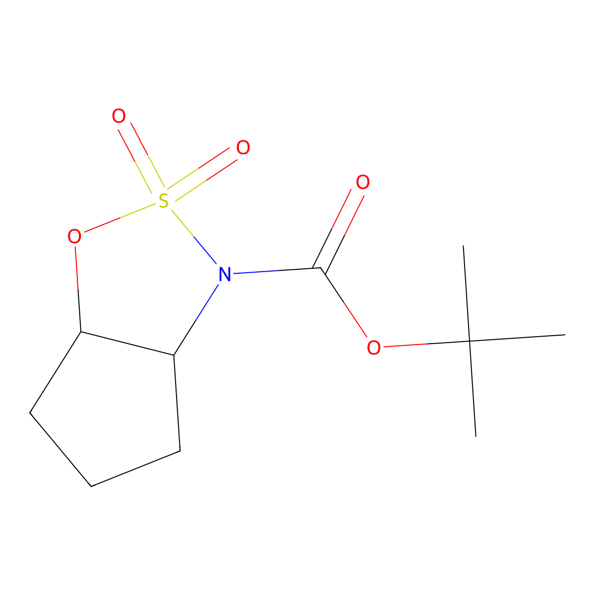 tert-Butyl (3aR,6aS)-tetrahydrocyclopenta[d][1,2,3]oxathiazole-3(3aH)-carboxylate 2,2-dioxide molecular structure, CAS 1330069-69-6