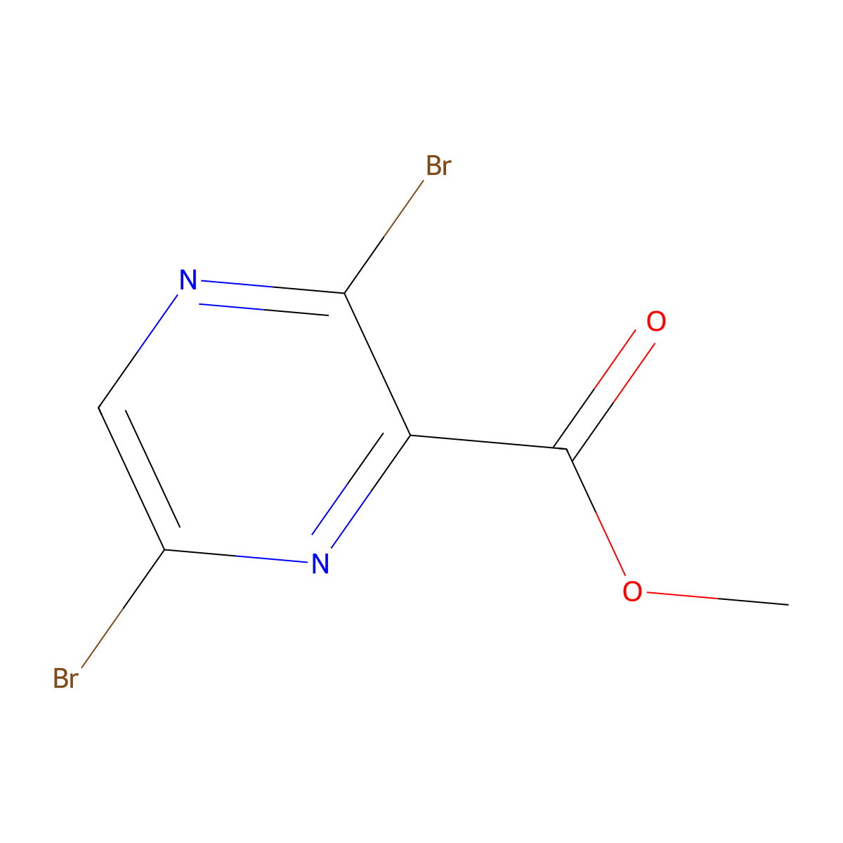 Methyl 3,6-dibromopyrazine-2-carboxylate molecular structure, CAS 13301-04-7