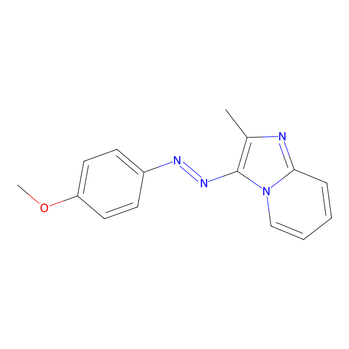 3-[(4-Methoxyphenyl)diazenyl]-2-methylimidazo[1,2-a]pyridine molecular structure, CAS 13301-67-2