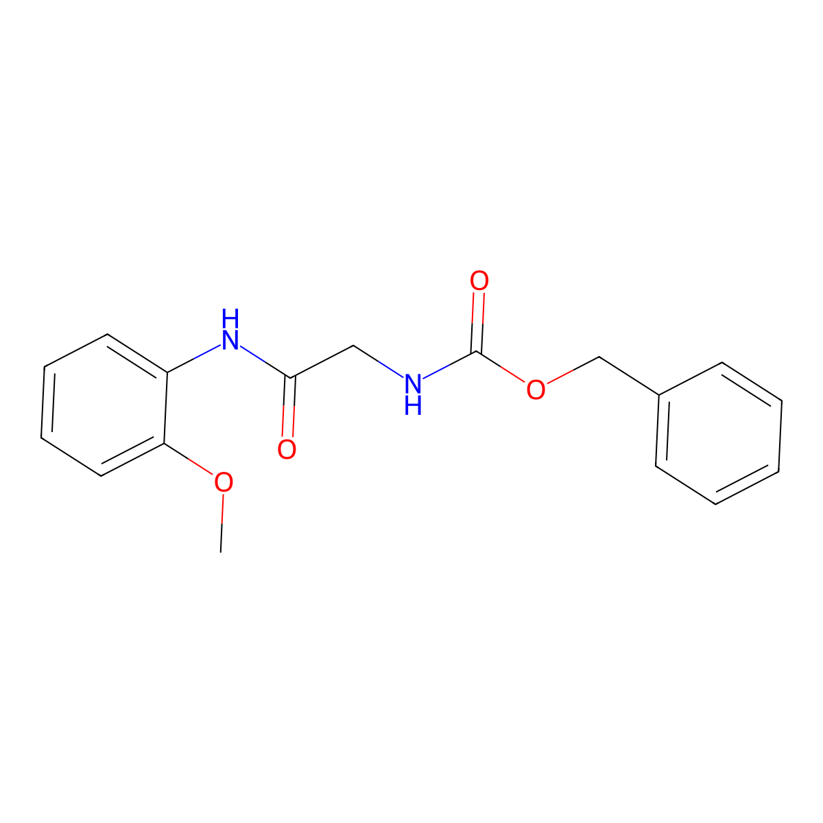 Benzyl 2-(2-methoxyphenylamino)-2-oxoethylcarbamate molecular structure, CAS 133010-40-9