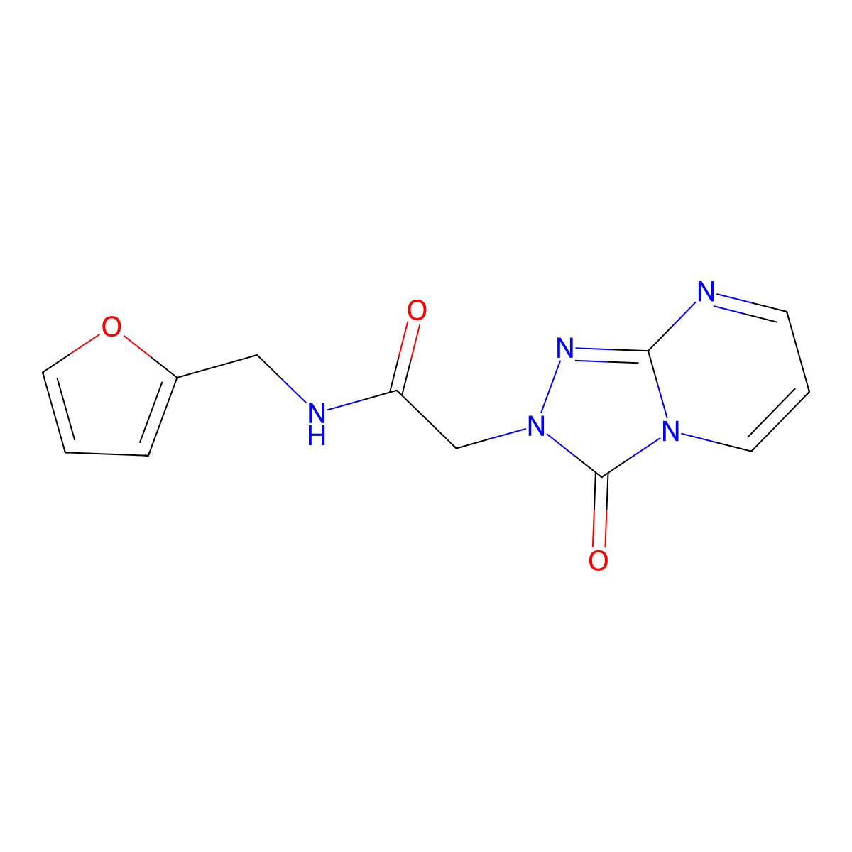N-(furan-2-ylmethyl)-2-(3-oxo-[1,2,4]triazolo[4,3-a]pyrimidin-2(3H)-yl)acetamide molecular structure, CAS 1330106-20-1