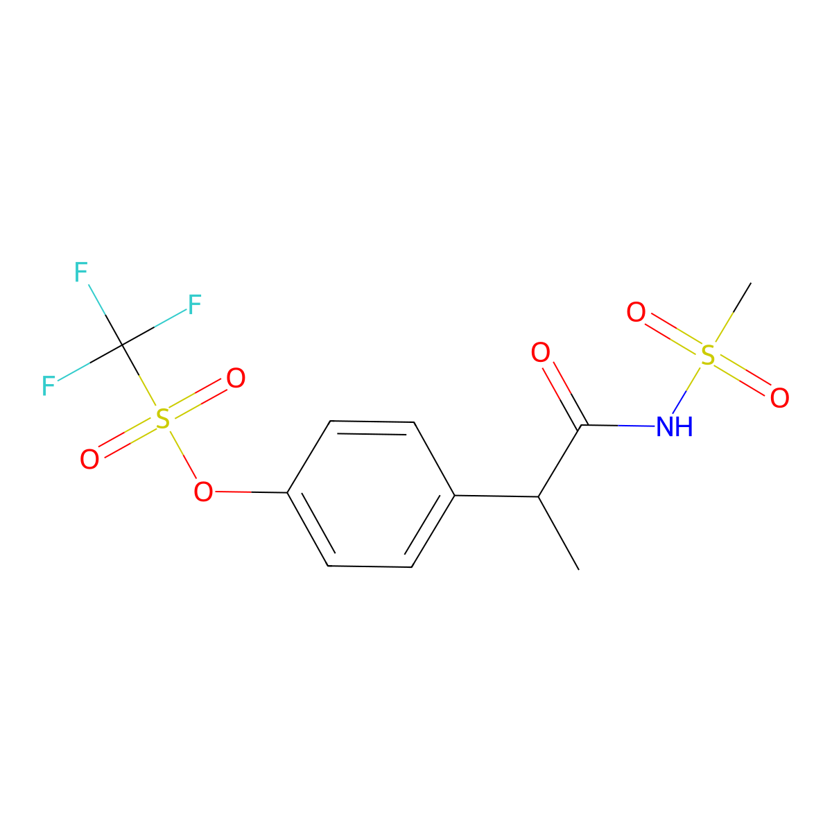 4-[(1S)-1-(methanesulfonylcarbamoyl)ethyl]phenyl trifluoromethanesulfonate molecular structure, CAS 1330128-70-5