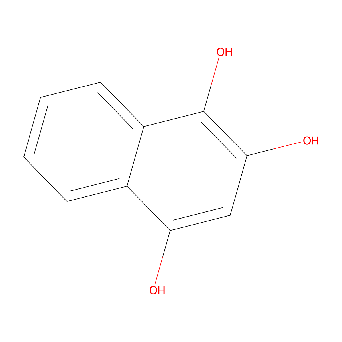 1,2,4-Naphthalenetriol molecular structure, CAS 13302-67-5