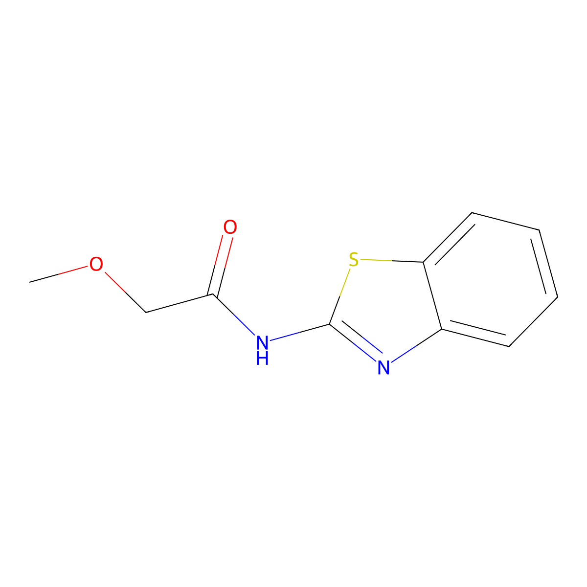 N-Benzothiazol-2-yl-2-methoxy-acetamide molecular structure, CAS 133024-42-7