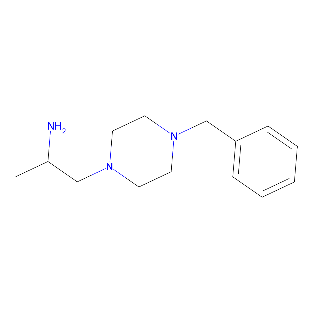 1-(4-Benzylpiperazin-1-yl)propan-2-amine molecular structure, CAS 133025-64-6