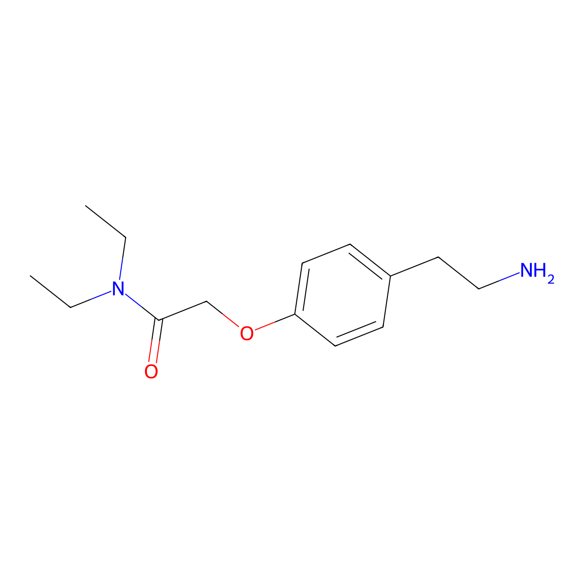 2-[4-(2-Amino-ethyl)-phenoxy]-N,N-diethyl-acetamide molecular structure, CAS 133025-92-0