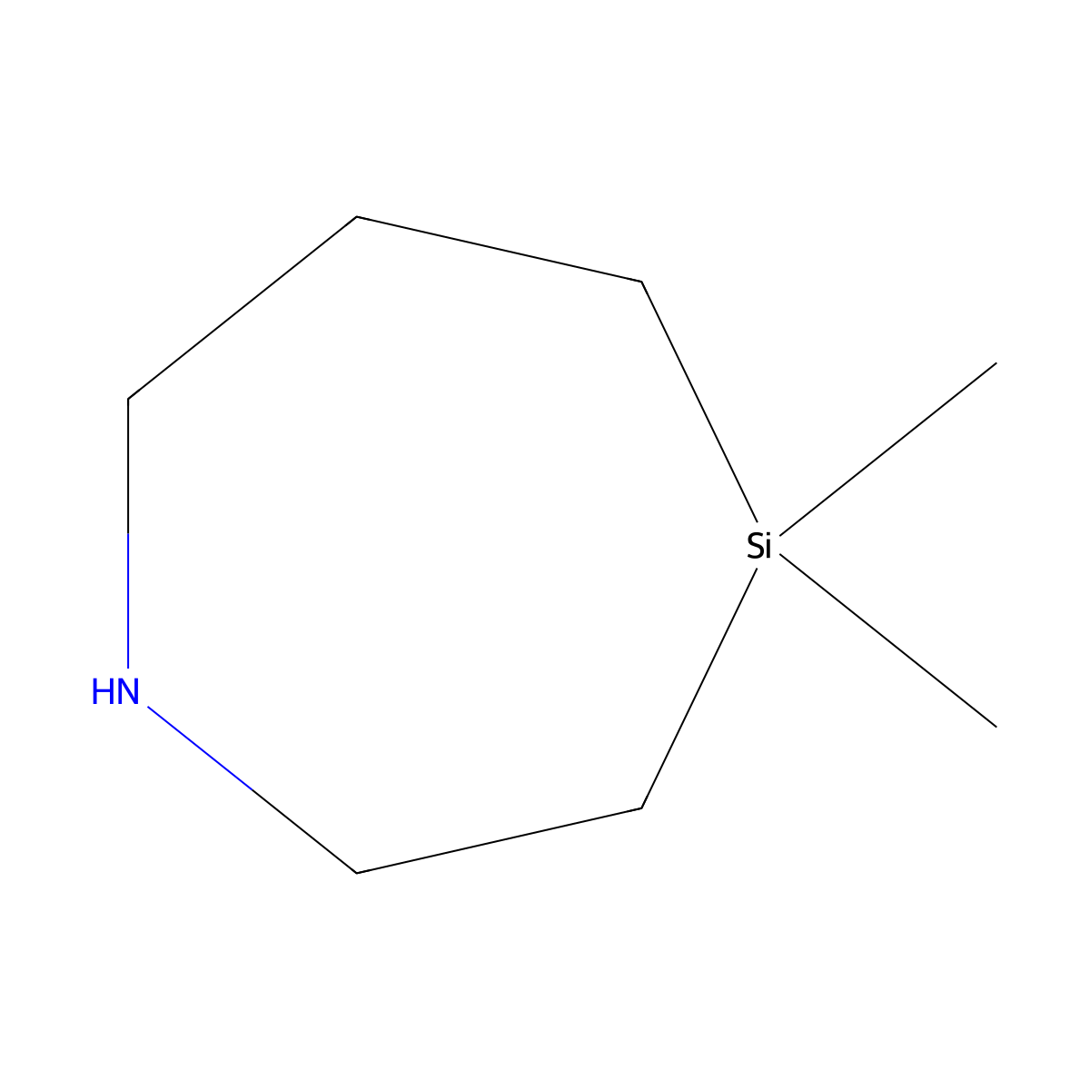 4,4-Dimethyl-1,4-azasilepane molecular structure, CAS 1330276-96-4
