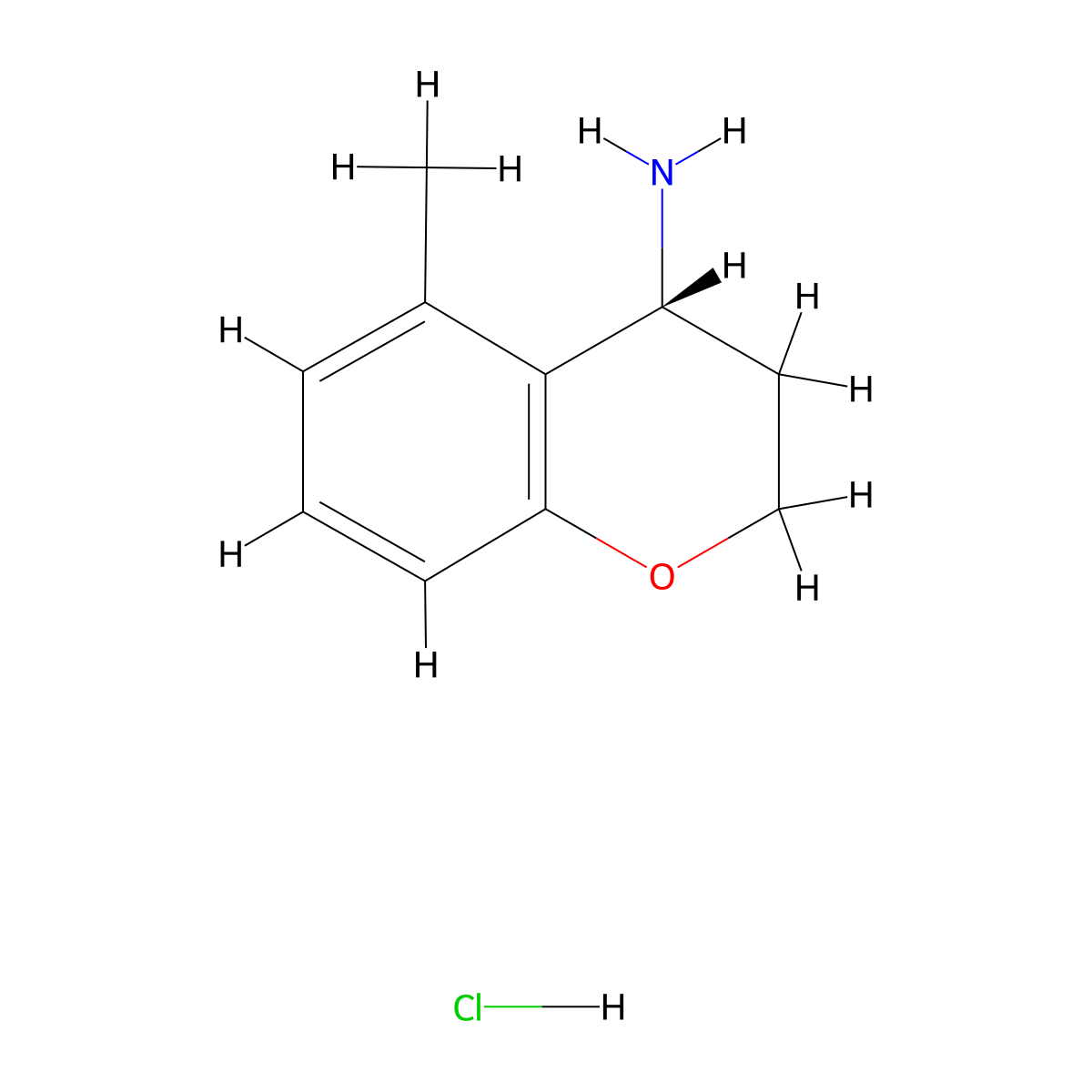 (R)-5-Methylchroman-4-amine hydrochloride molecular structure, CAS 1330286-45-7