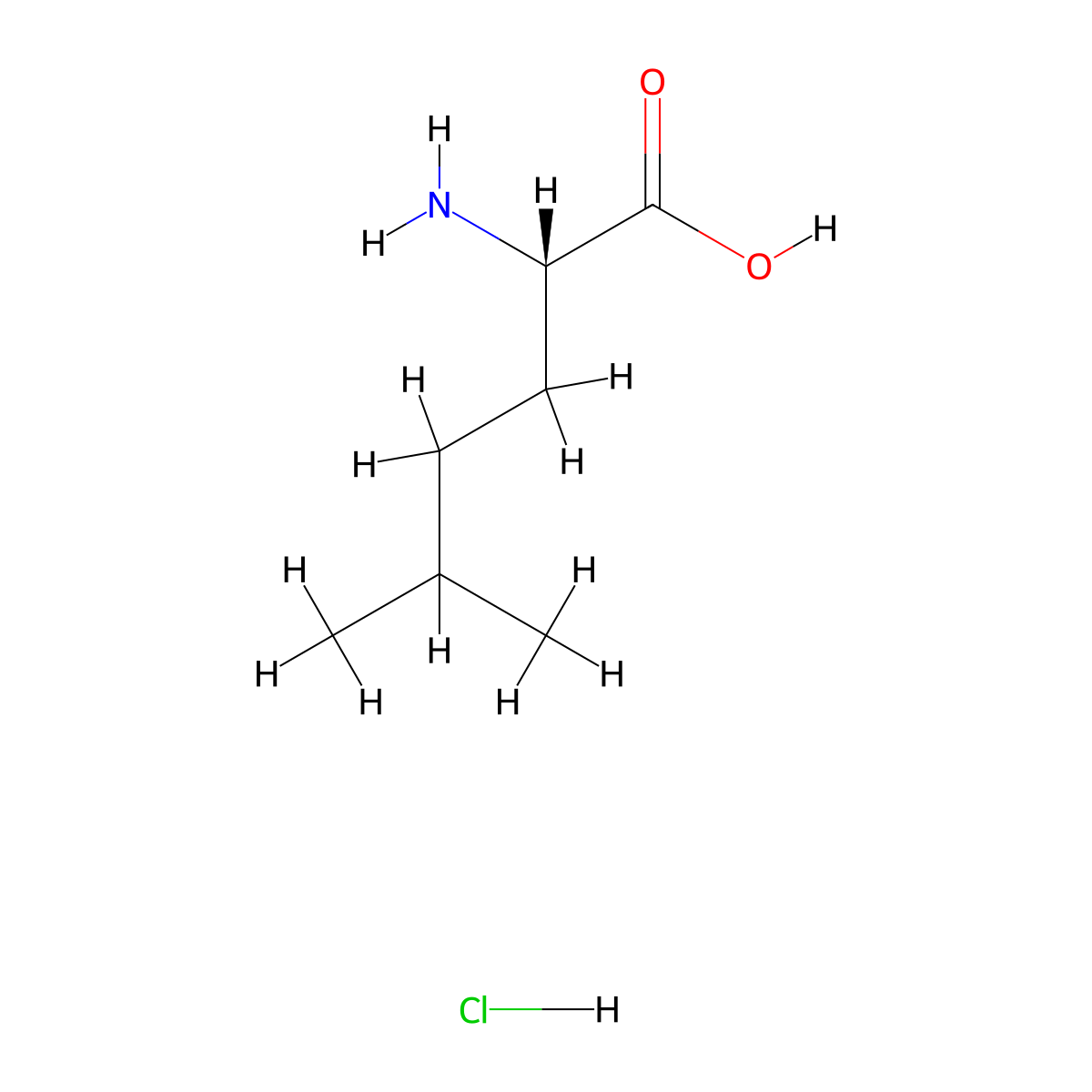 H-Holeu-OH hcl molecular structure, CAS 1330286-49-1