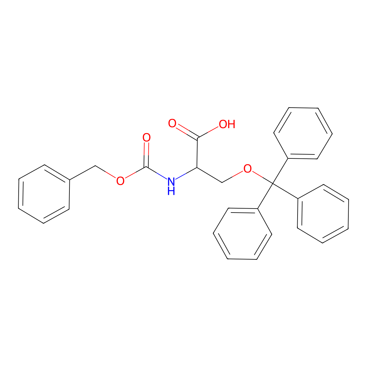 Z-Ser(trt)-OH molecular structure, CAS 1330286-53-7