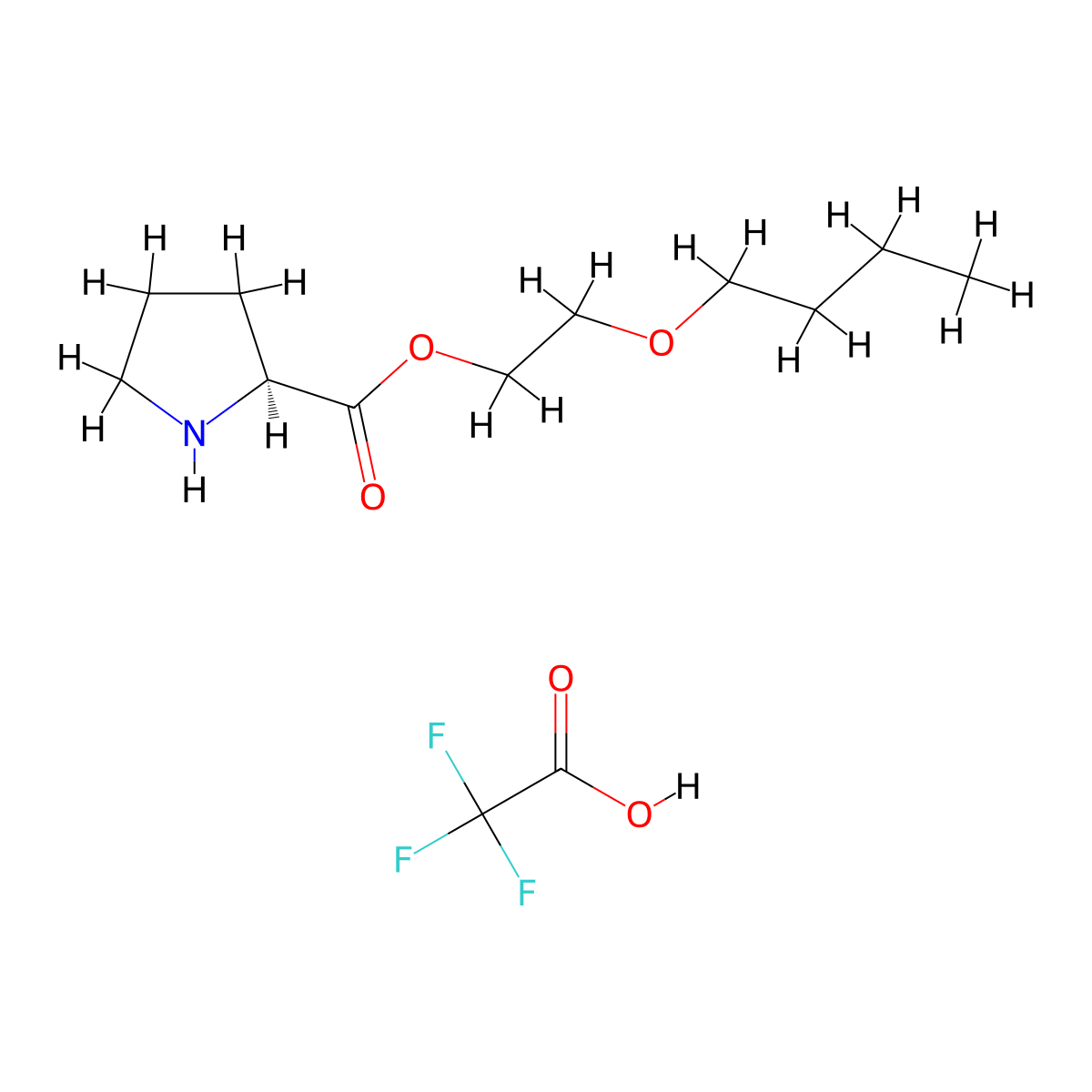 H-L-Pro-obg tfa molecular structure, CAS 1330286-57-1
