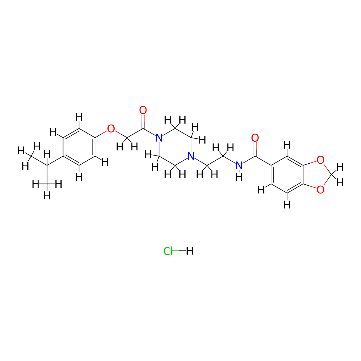 N-(2-(4-(2-(4-isopropylphenoxy)acetyl)piperazin-1-yl)ethyl)benzo[d][1,3]dioxole-5-carboxamide hydrochloride molecular structure, CAS 1330292-85-7