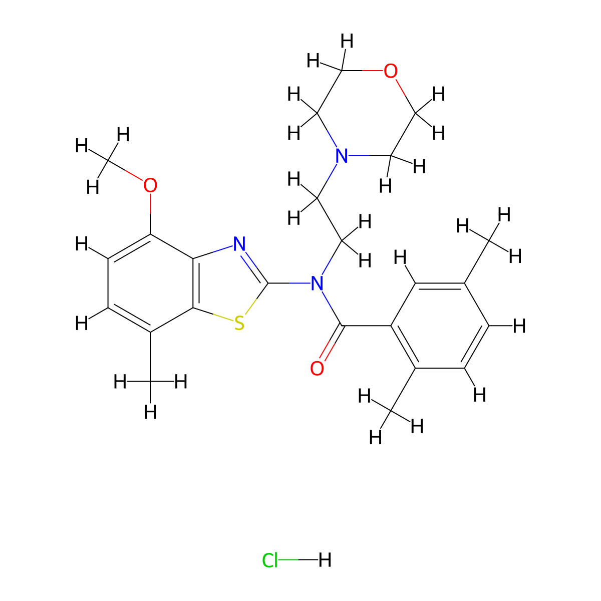 N-(4-methoxy-7-methylbenzo[d]thiazol-2-yl)-2,5-dimethyl-N-(2-morpholinoethyl)benzamide hydrochloride molecular structure, CAS 1330307-96-4