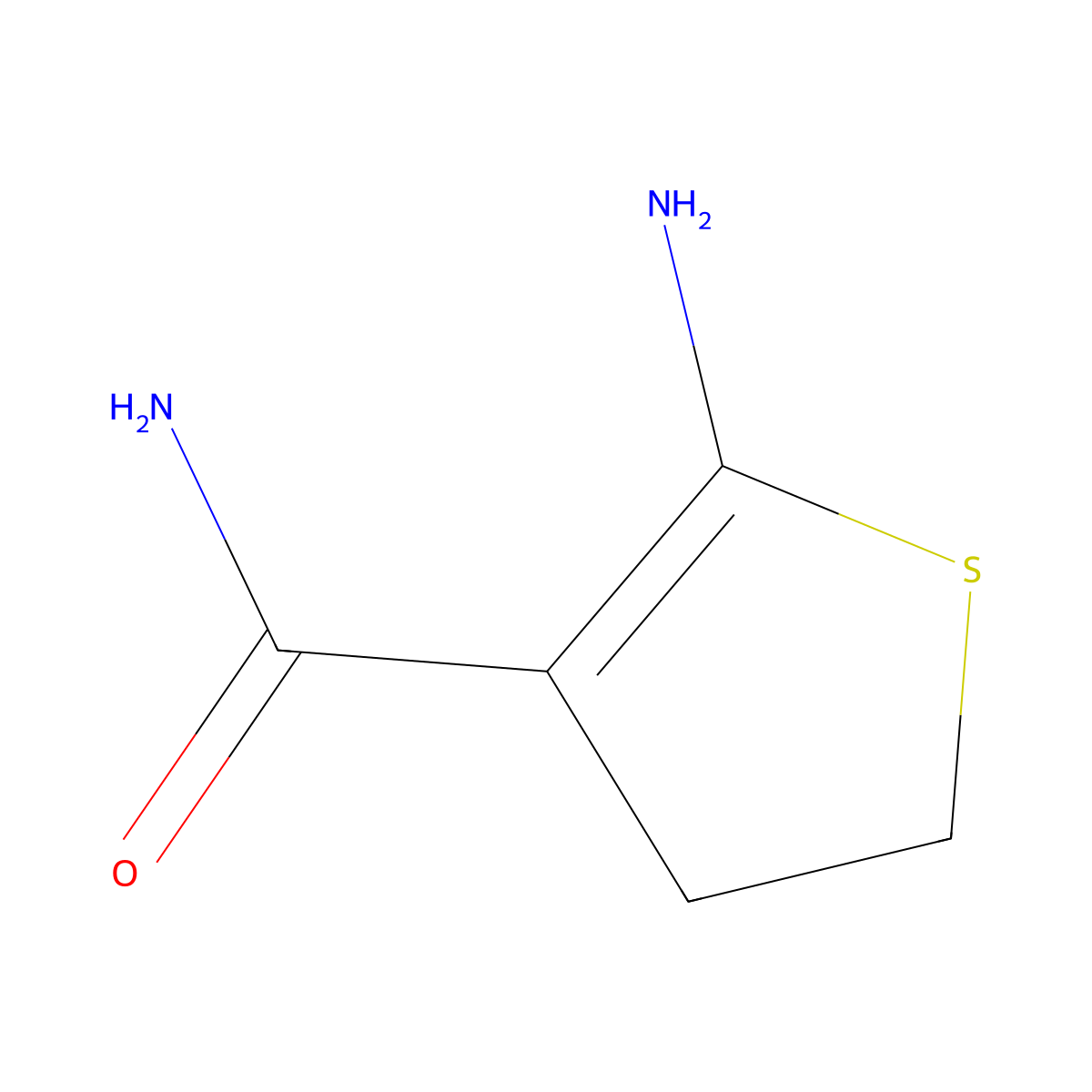2-Amino-4,5-dihydrothiophene-3-carboxamide molecular structure, CAS 133036-77-8