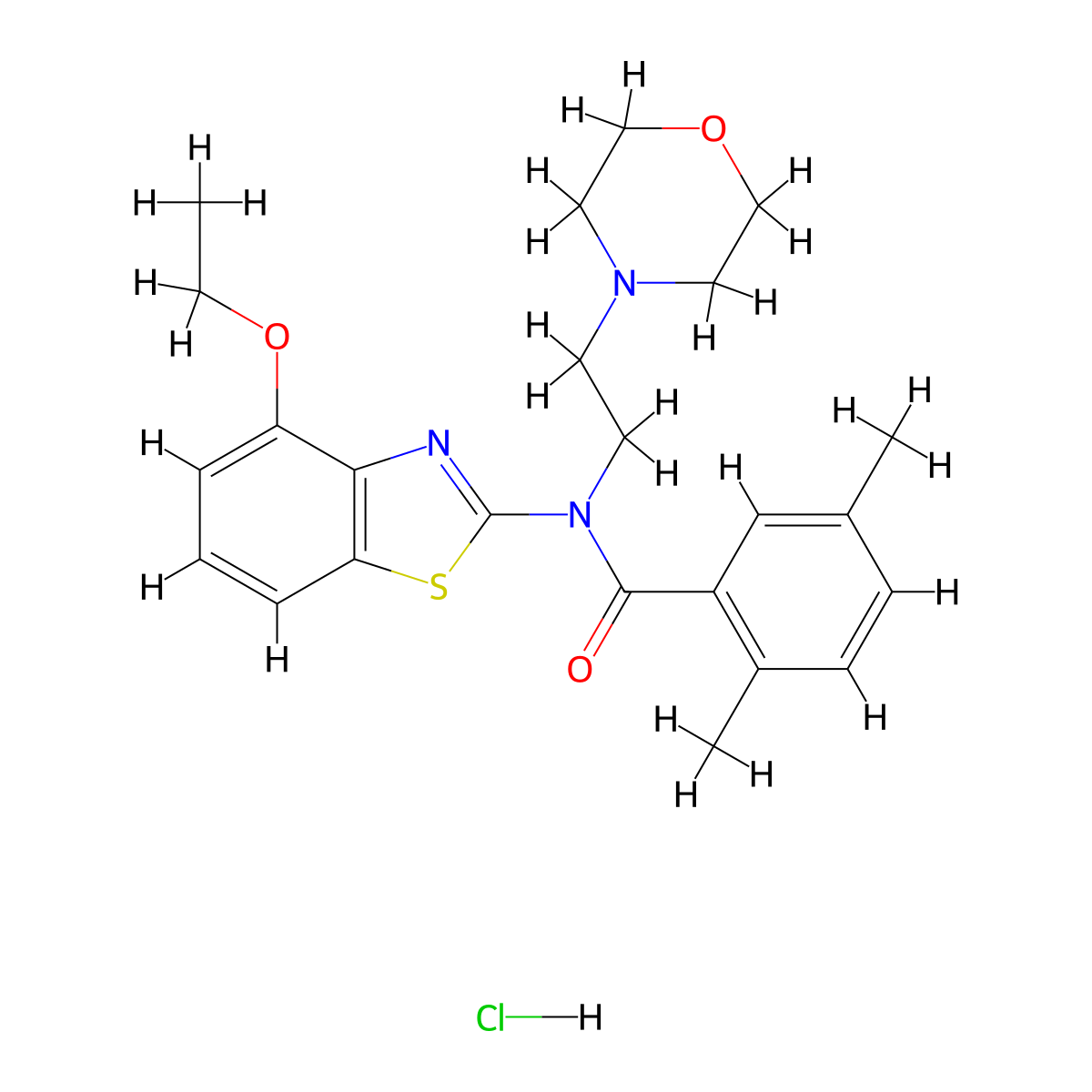 N-(4-ethoxybenzo[d]thiazol-2-yl)-2,5-dimethyl-N-(2-morpholinoethyl)benzamide hydrochloride molecular structure, CAS 1330364-72-1