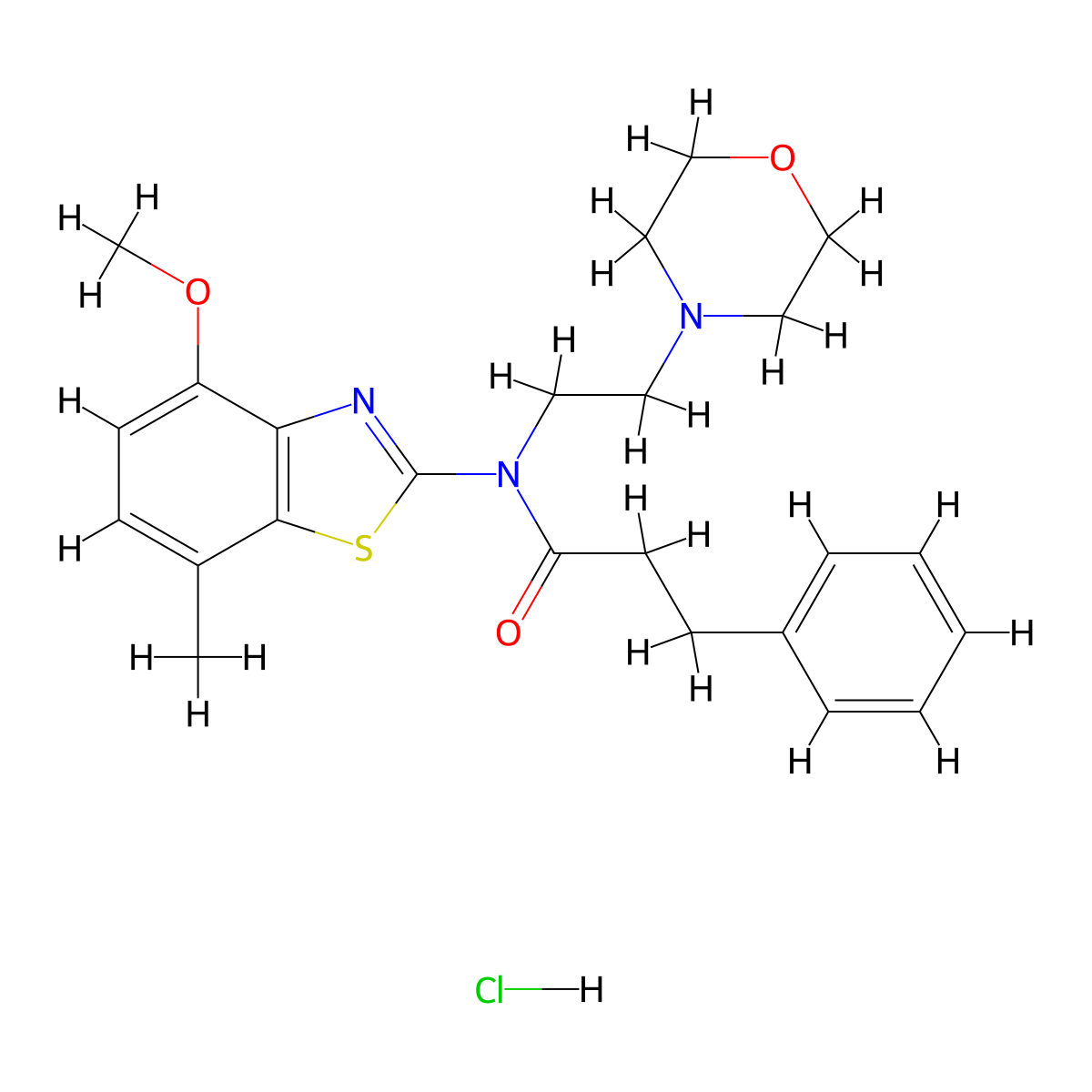 N-(4-methoxy-7-methylbenzo[d]thiazol-2-yl)-N-(2-morpholinoethyl)-3-phenylpropanamide hydrochloride molecular structure, CAS 1330366-52-3