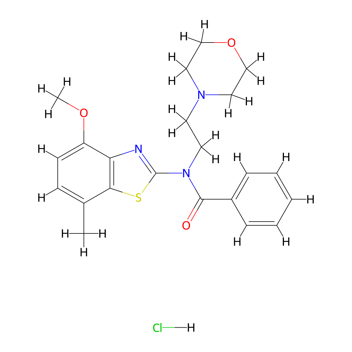 N-(4-methoxy-7-methylbenzo[d]thiazol-2-yl)-N-(2-morpholinoethyl)benzamide hydrochloride molecular structure, CAS 1330394-68-7
