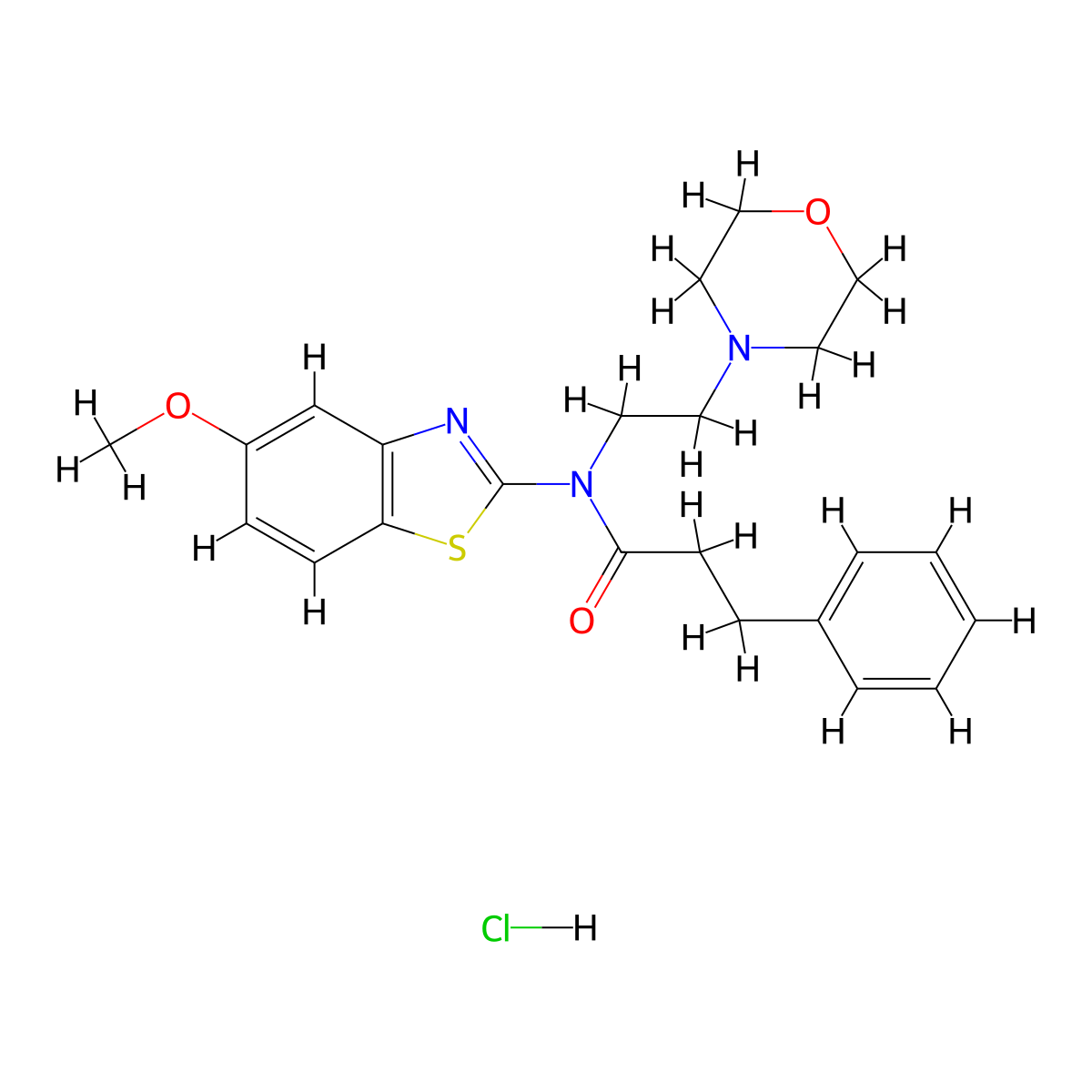 N-(5-methoxybenzo[d]thiazol-2-yl)-N-(2-morpholinoethyl)-3-phenylpropanamide hydrochloride molecular structure, CAS 1330402-99-7