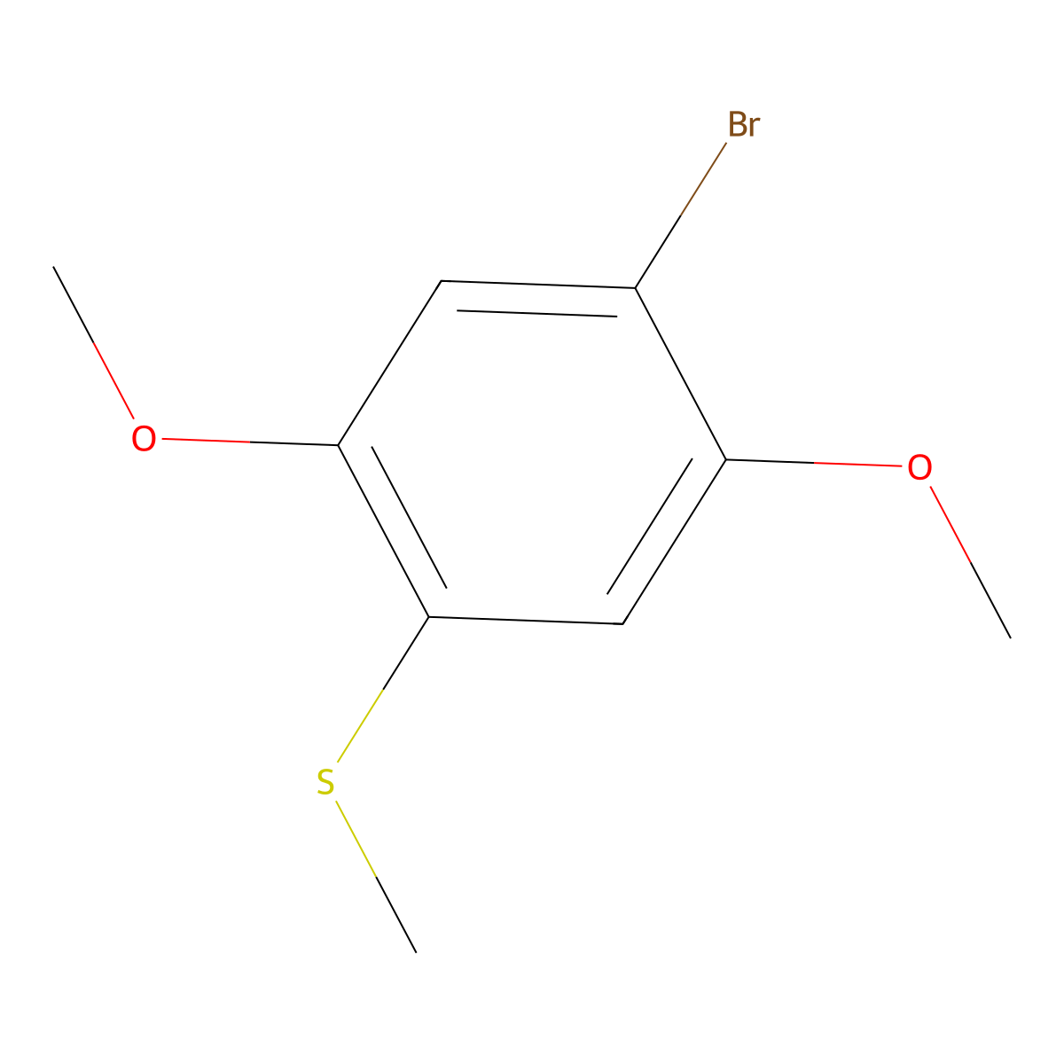 (4-Bromo-2,5-dimethoxyphenyl)(methyl)sulfane molecular structure, CAS 133042-83-8