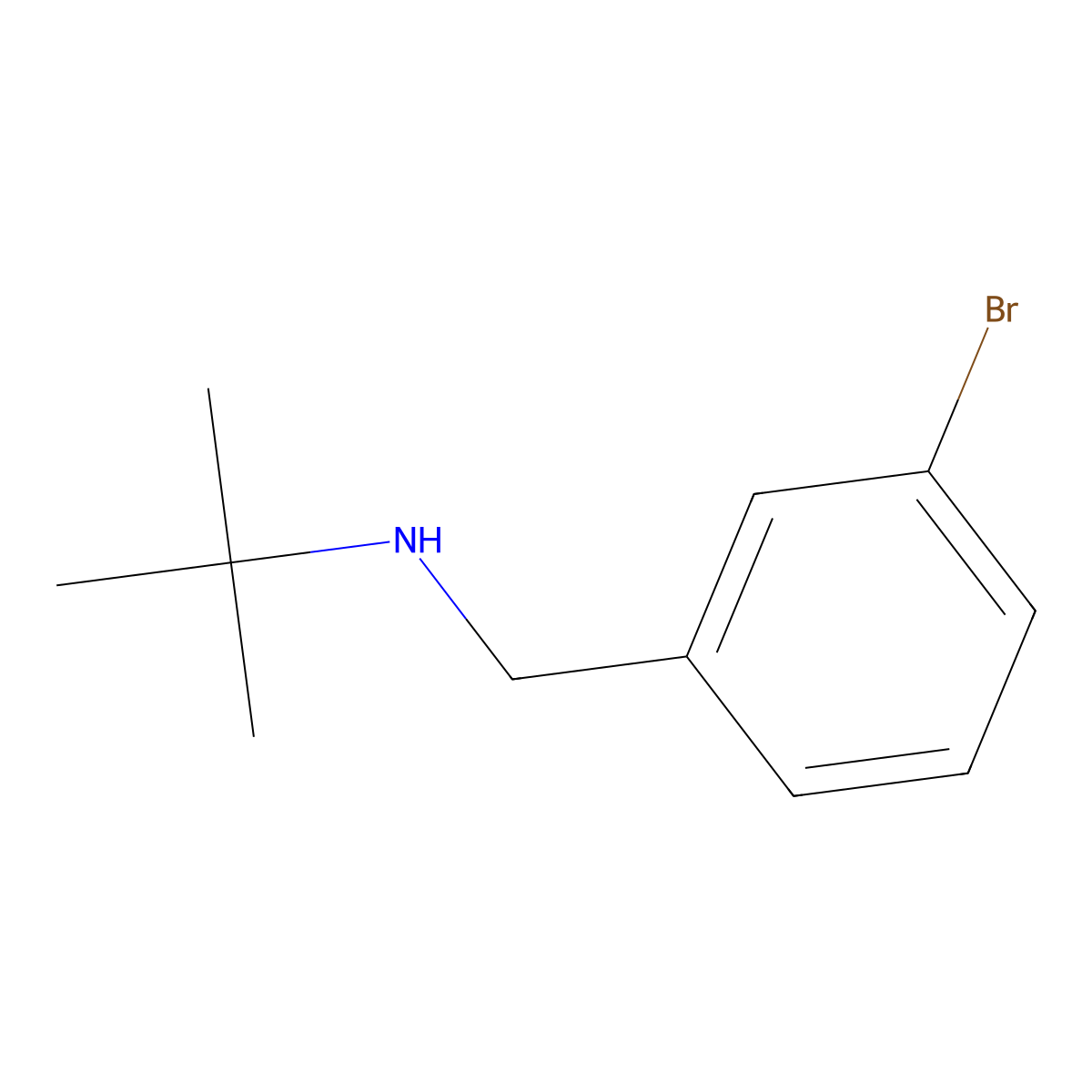 N-(3-bromobenzyl)-N-(tert-butyl)amine molecular structure, CAS 133042-85-0