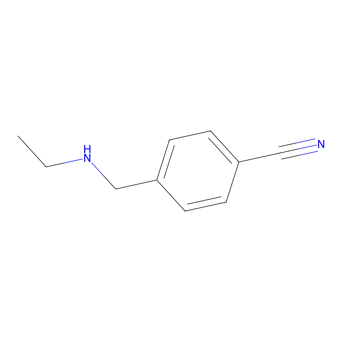 4-Ethylaminomethyl-benzonitrile molecular structure, CAS 133042-86-1