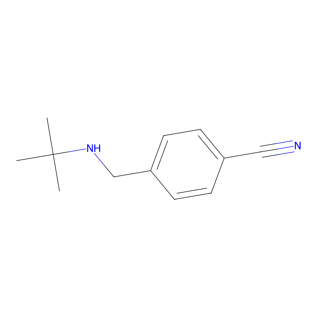 4-[(Tert-butylamino)methyl]benzonitrile molecular structure, CAS 133042-87-2