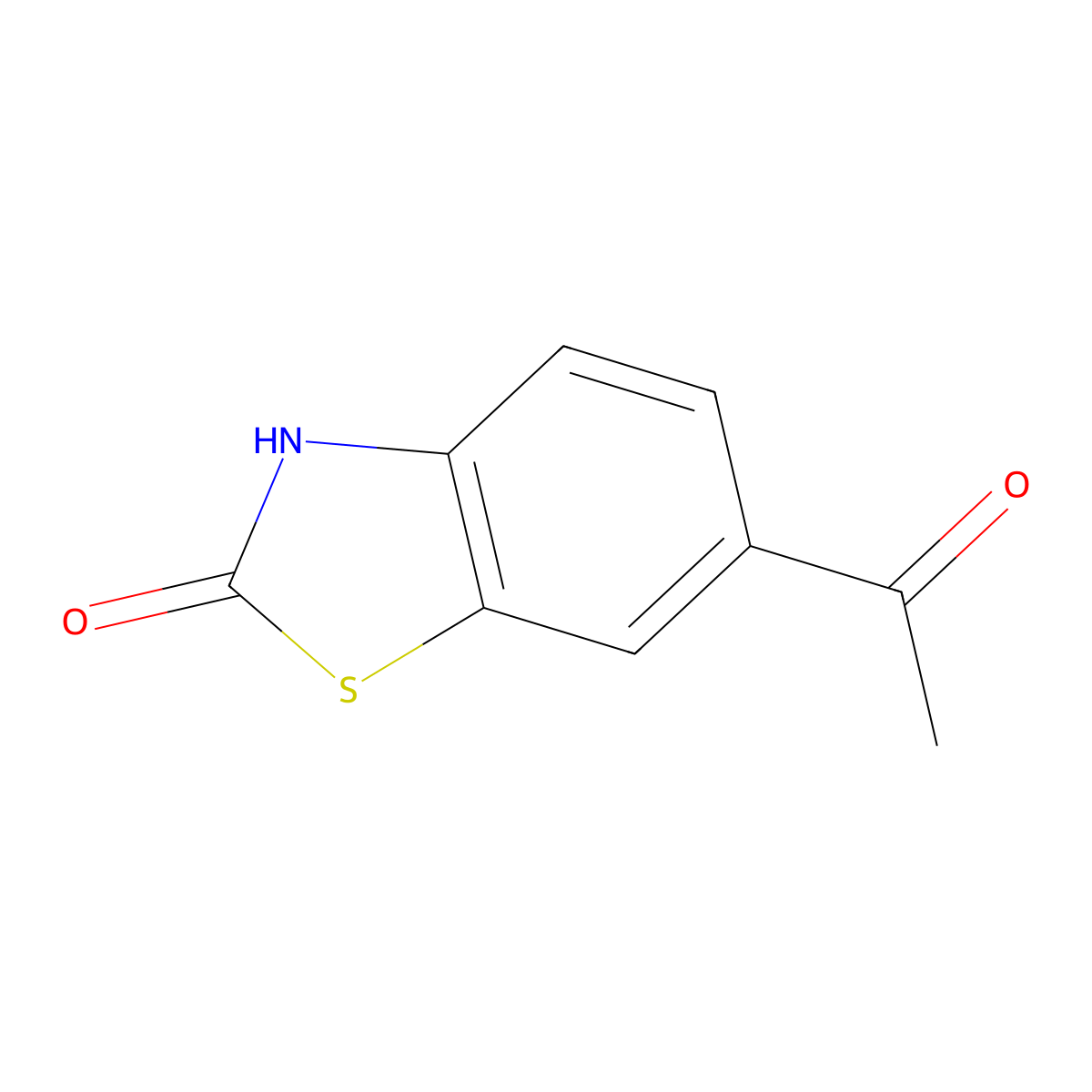 6-Acetyl-2(3H)-benzothiazolone molecular structure, CAS 133044-44-7