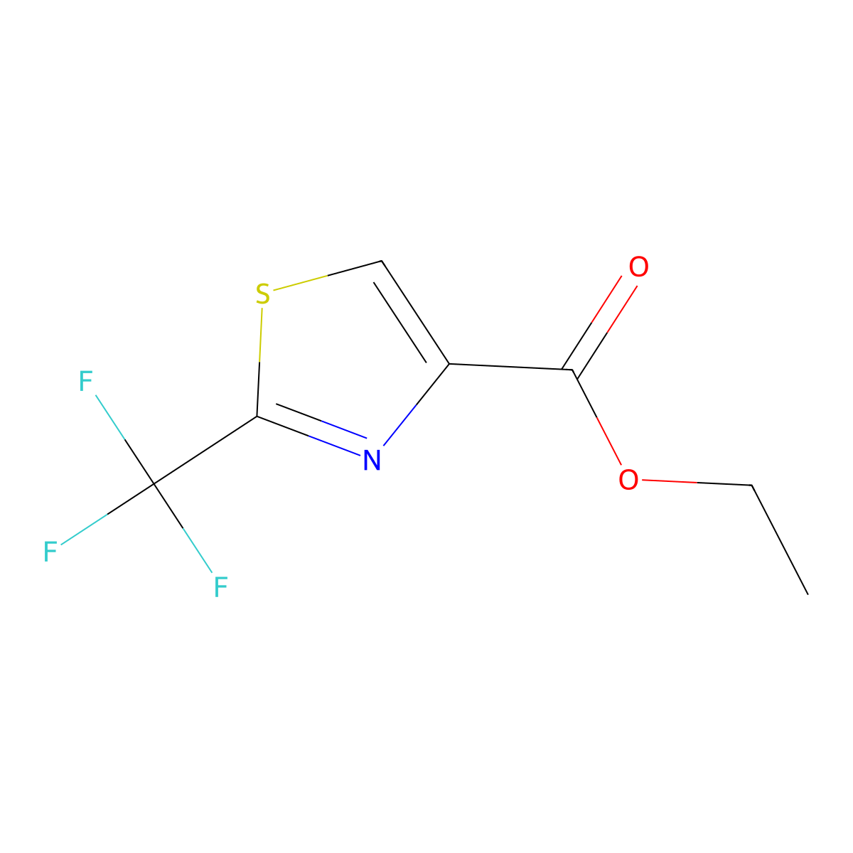 Ethyl 2-(trifluoromethyl)-1,3-thiazole-4-carboxylate molecular structure, CAS 133046-46-5