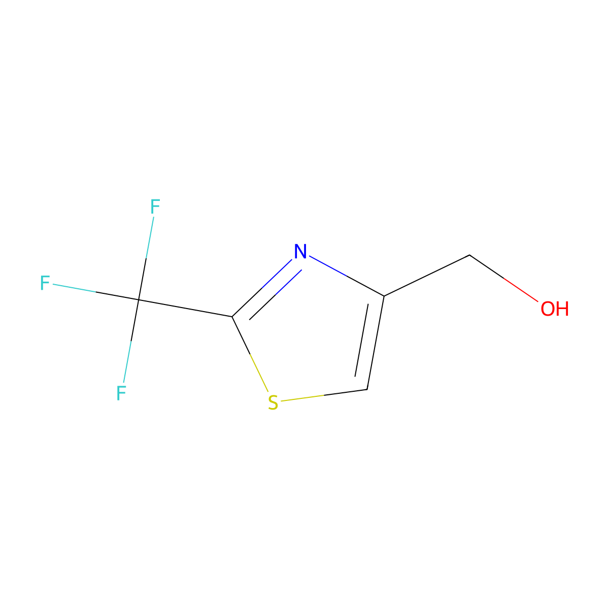 [2-(Trifluoromethyl)-1,3-thiazol-4-yl]methanol molecular structure, CAS 133046-47-6