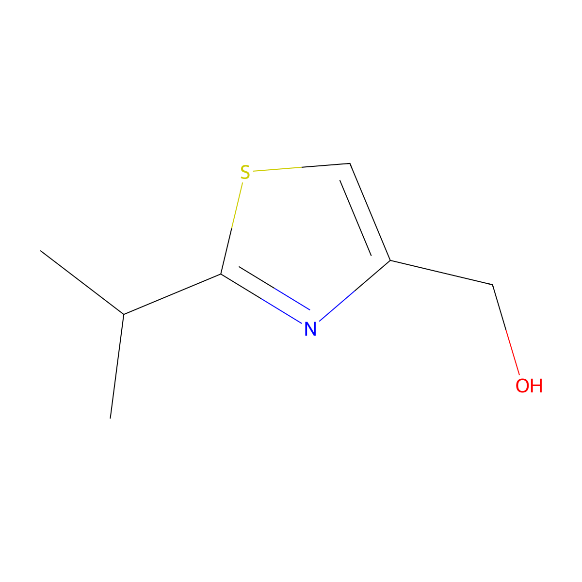 4-(Hydroxymethyl)-2-Isopropylthiazole molecular structure, CAS 133047-45-7