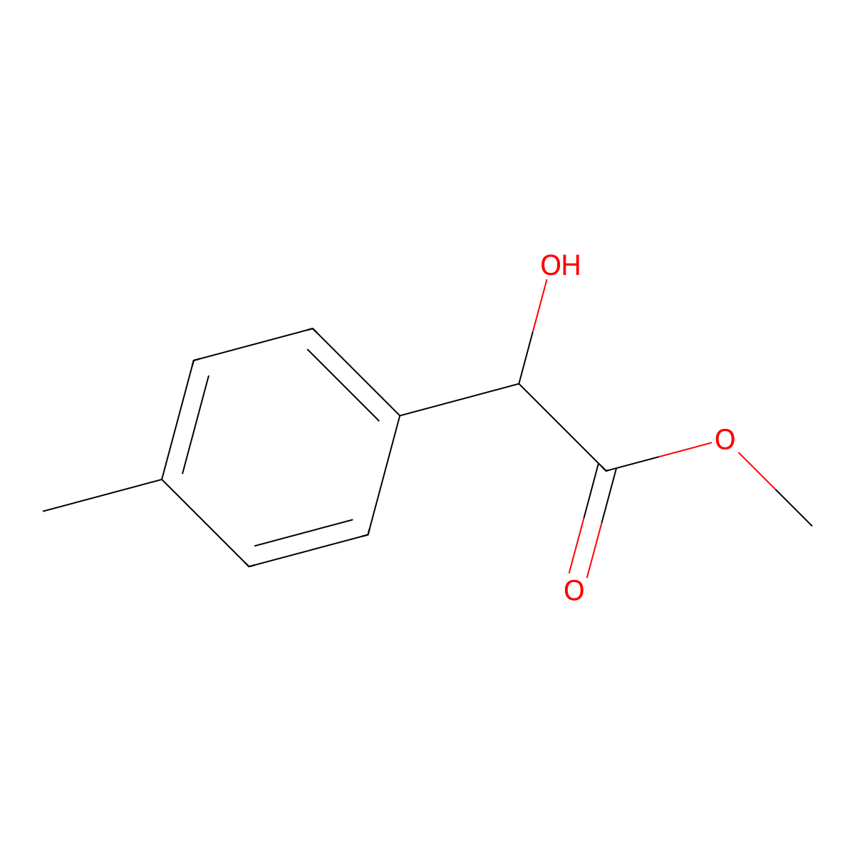 Methyl 2-hydroxy-2-(4-methylphenyl)acetate molecular structure, CAS 13305-13-0